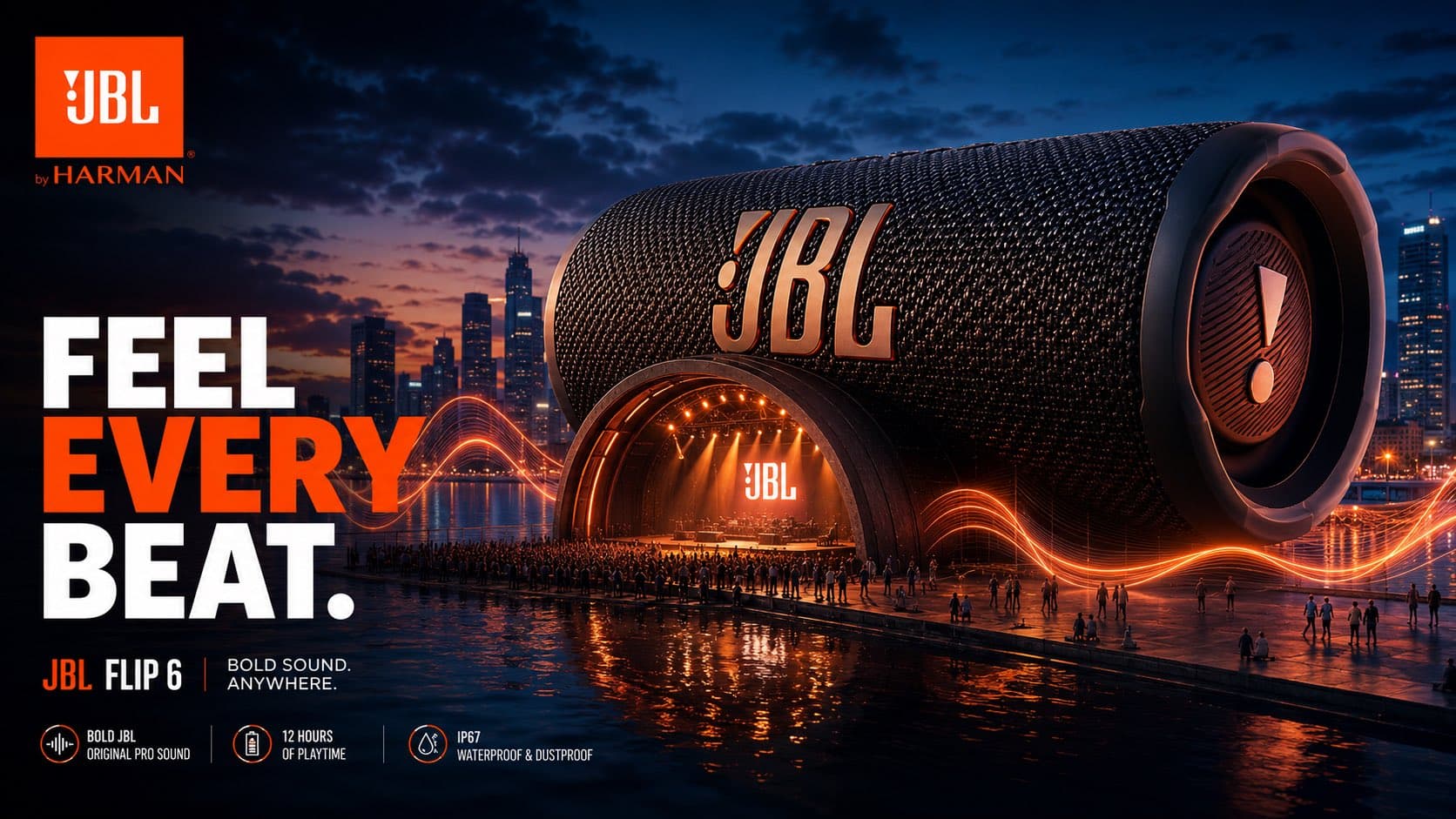 JBL Flip 6 城市夜景_campaign